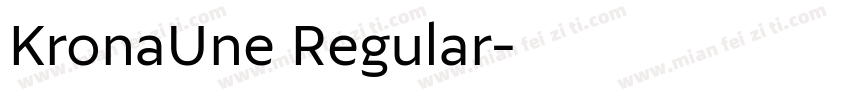 KronaUne Regular字体转换